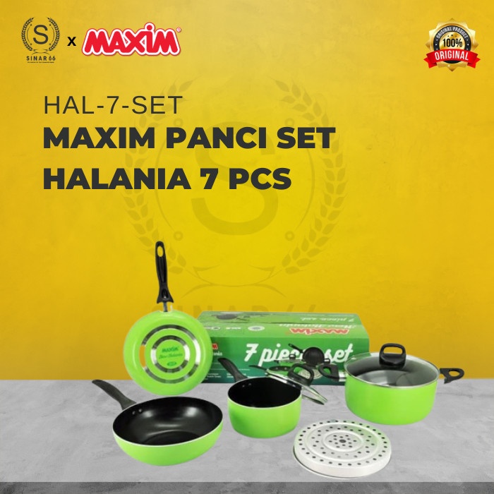 Terlaris Maxim New Halania Panci Set Peralatan Masak 7 In 1 Anti Lengket