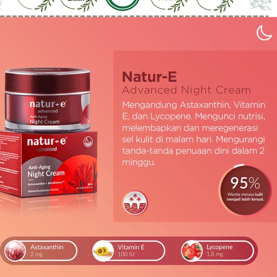 ♂ NATUR-E ADVANCED ANTI-AGING NIGHT CREAM 30GR NATUR E ANTI AGING NIGHT CREAM 30G NATUR E ADVANCE ❊