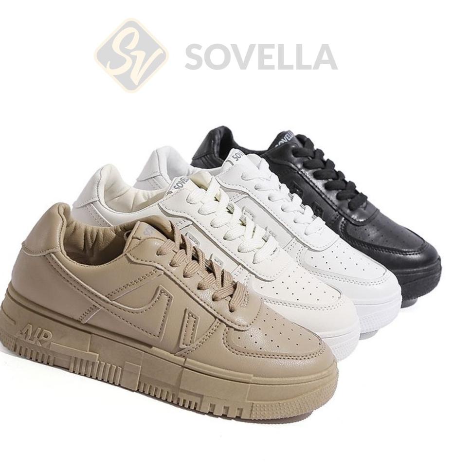 Tren Terbaru SOVELLA Cyra Sneakers Casual Putih Hitam