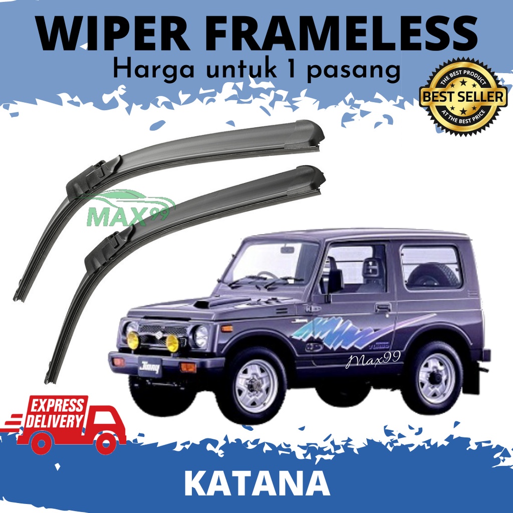 Wiper Katana Frameless - Wiper Mobil Katana Pisang - Max99