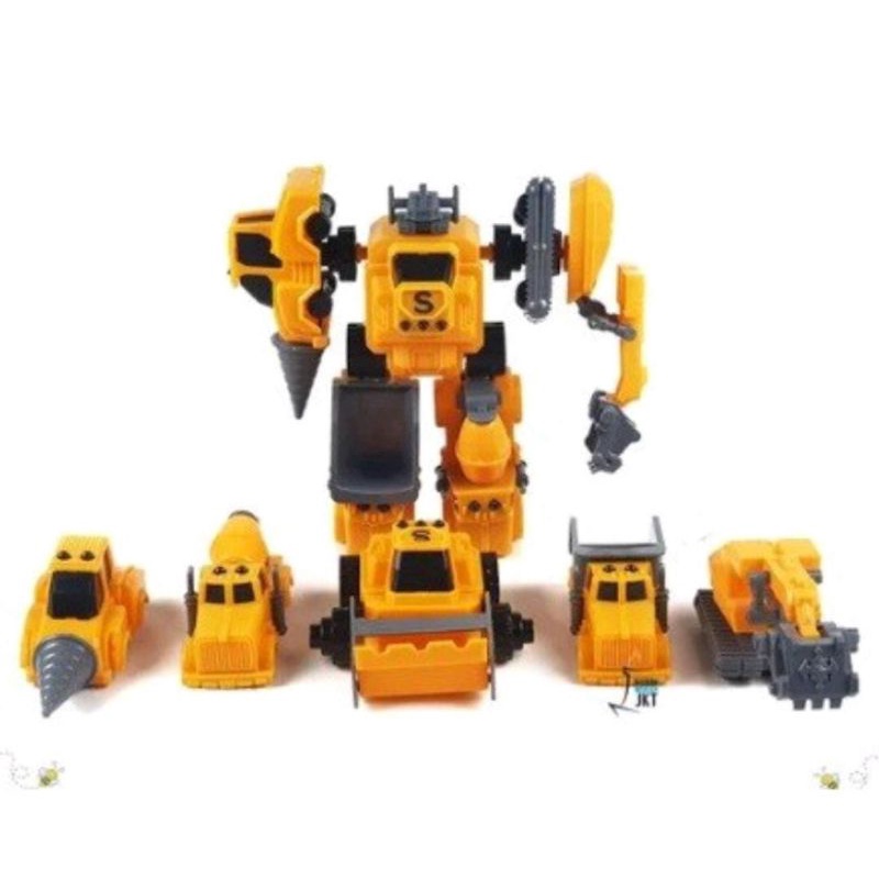 [MAINAN] Mainan Robot Truck isi 5 Transformasi || Robot Truk Transformasi|| Truk Konstruksi Deformat