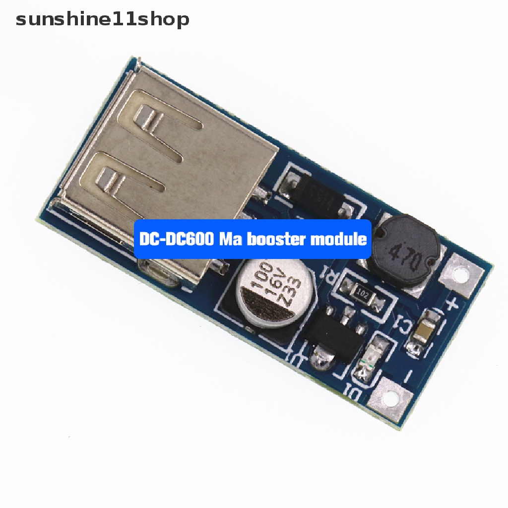 Sho DC-DC Step Up Power Supply Module Papan Konverter Peningkat Tegangan 0.9-5V Ke 5V 600MA USB Booster Circuit Board N