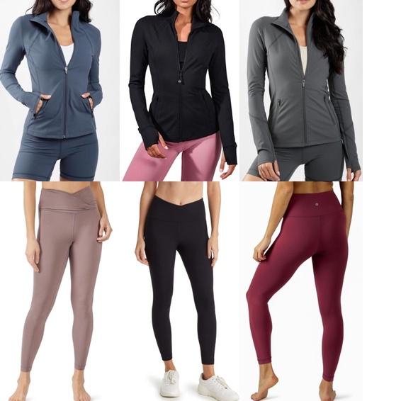 ♩ 90 Degree By Reflex - Carbon Interlink Full Zip Track Jacket & Leggings ❀