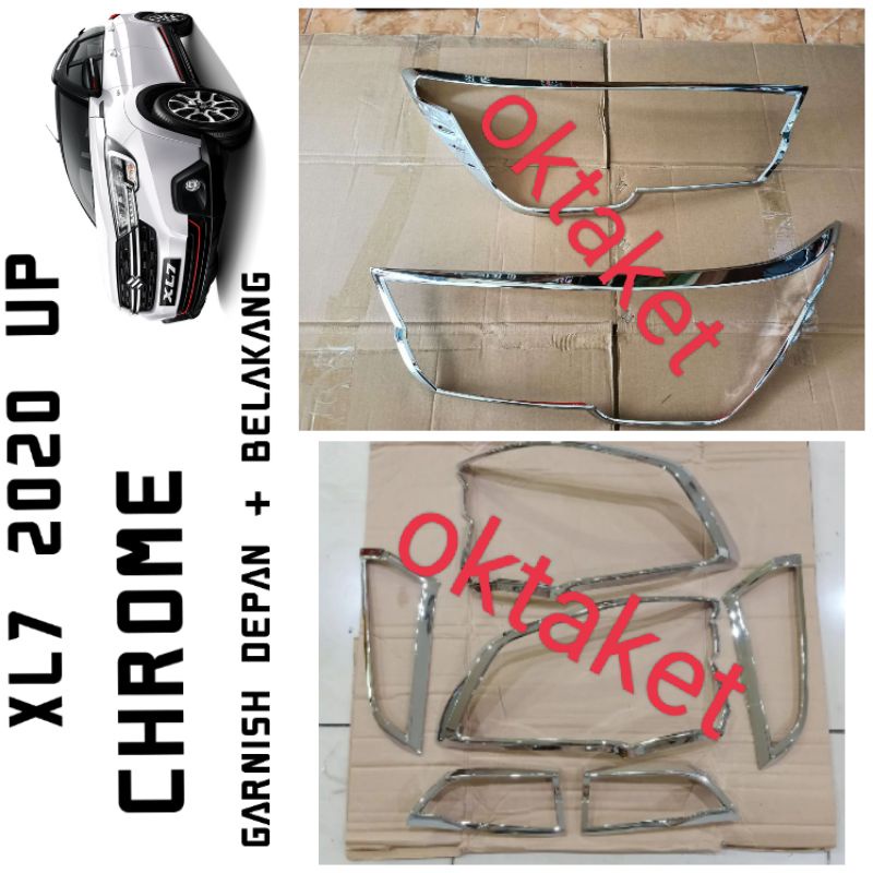 Paket garnish depan Belakang Suzuki XL7 2020 2023  hitam &amp; Chrome jsl