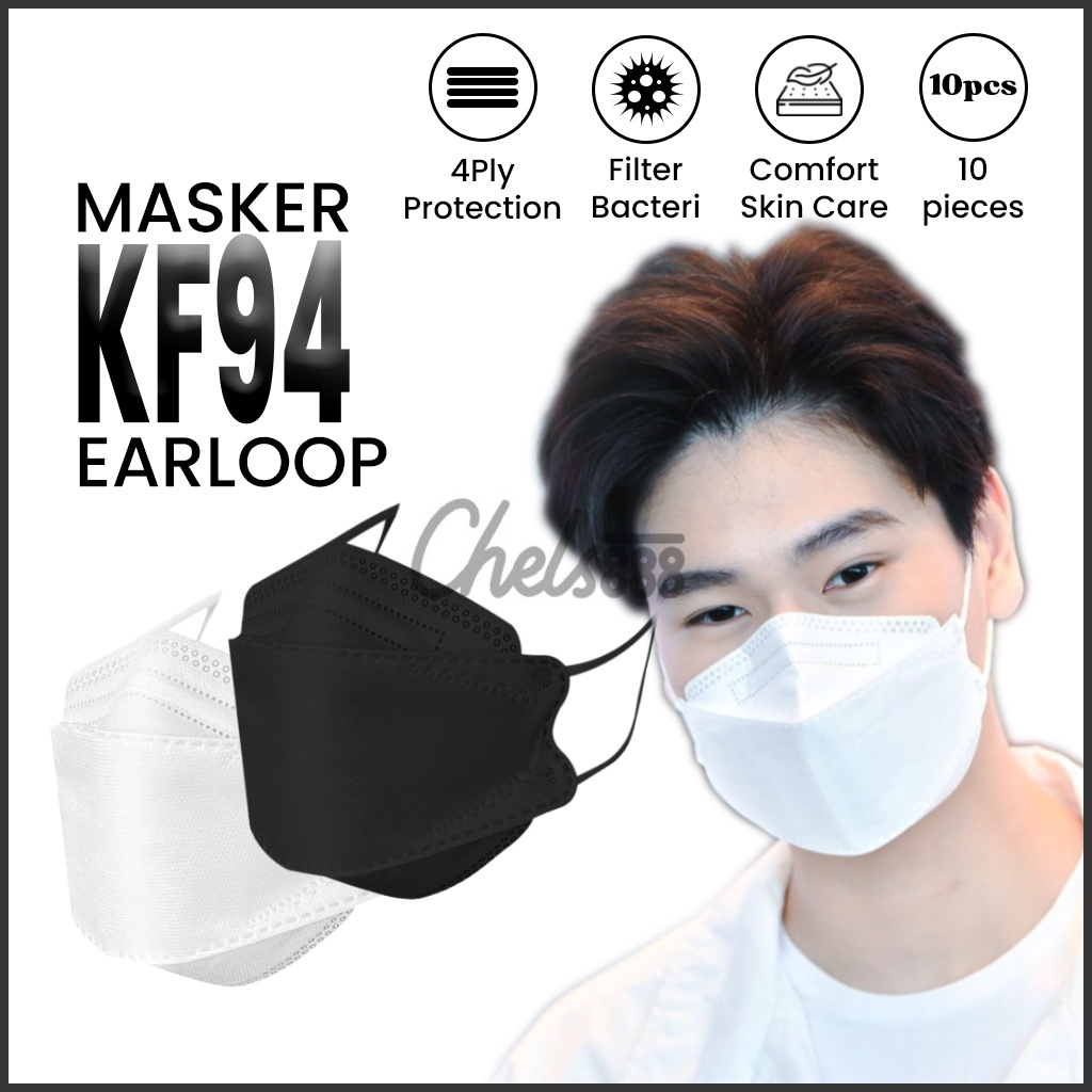Masker KF94 Earloop 4ply isi 10pcs /pack