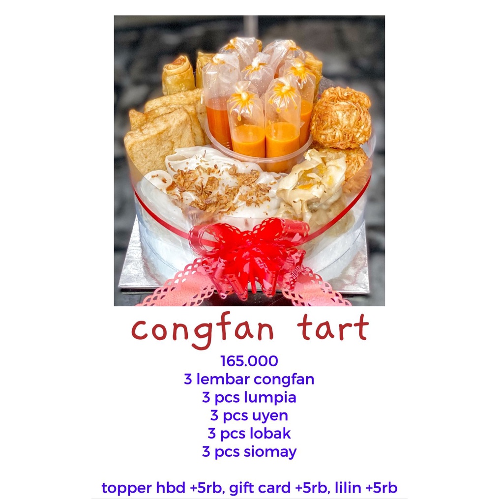

CONGFAN TART. BLM TERMASUK TOPPER / UCAPAN