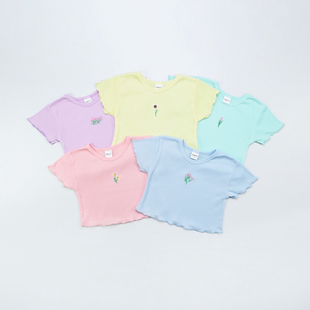 Owlet -  Blouse anak / kaos anak perempuan / Atasan anak perempuan / atasan crop top anak / atasan crop tee / crop top
