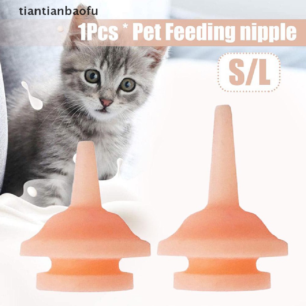 [tiantianbaofu] 1pcs Universal Pet Feeding Nipple Mini Kucing Silikon Dot Makan Untuk Bayi Baru Lahir Anak Kucing Anakan Kelinci Hewan Kecil Butik