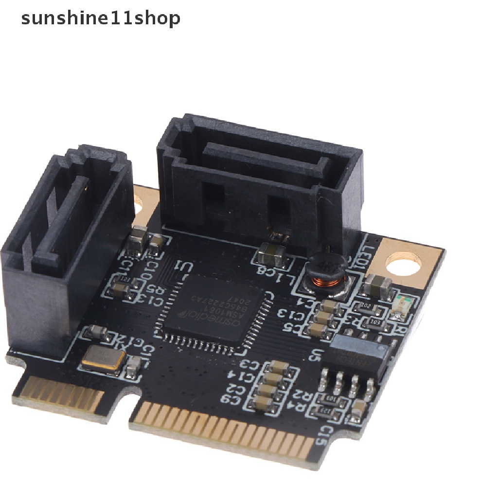 Sho ASM1061 Kartu Ekspanding Mini PCIE to SATA3.0 adapter Converter Controller N