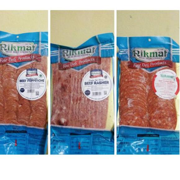 

➧ [MURAH LEBAY...!!!] Nikmat Beef Rasher / Beef Pepperoni / Beef Cooked Salami Pizza Toppings ֍