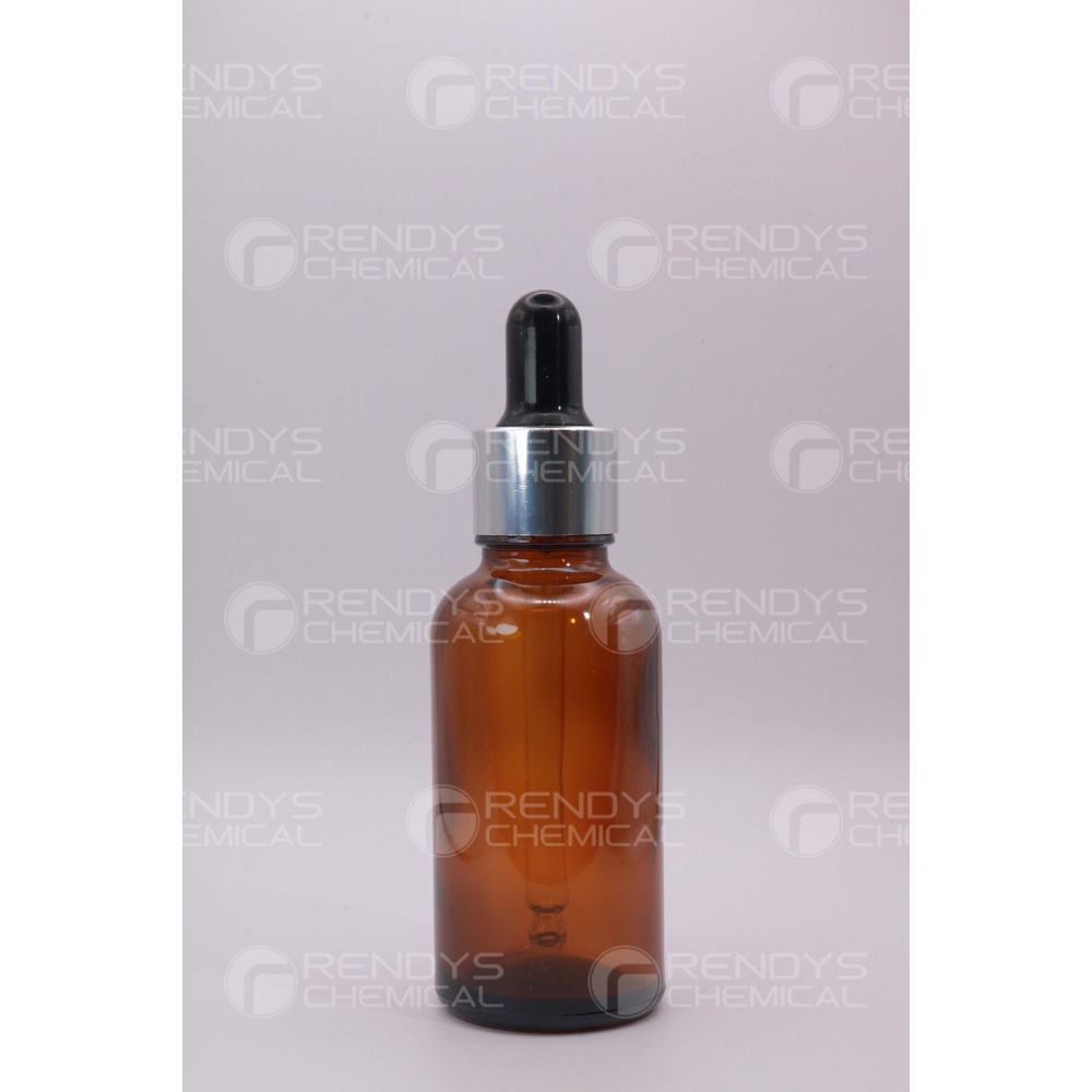 Botol Pipet Kaca Tebal Amber 30ML / Glass Bottle Pipette 30 ML Gold Silver Ring / Dropper Bottle / Botol Pipet Tetes