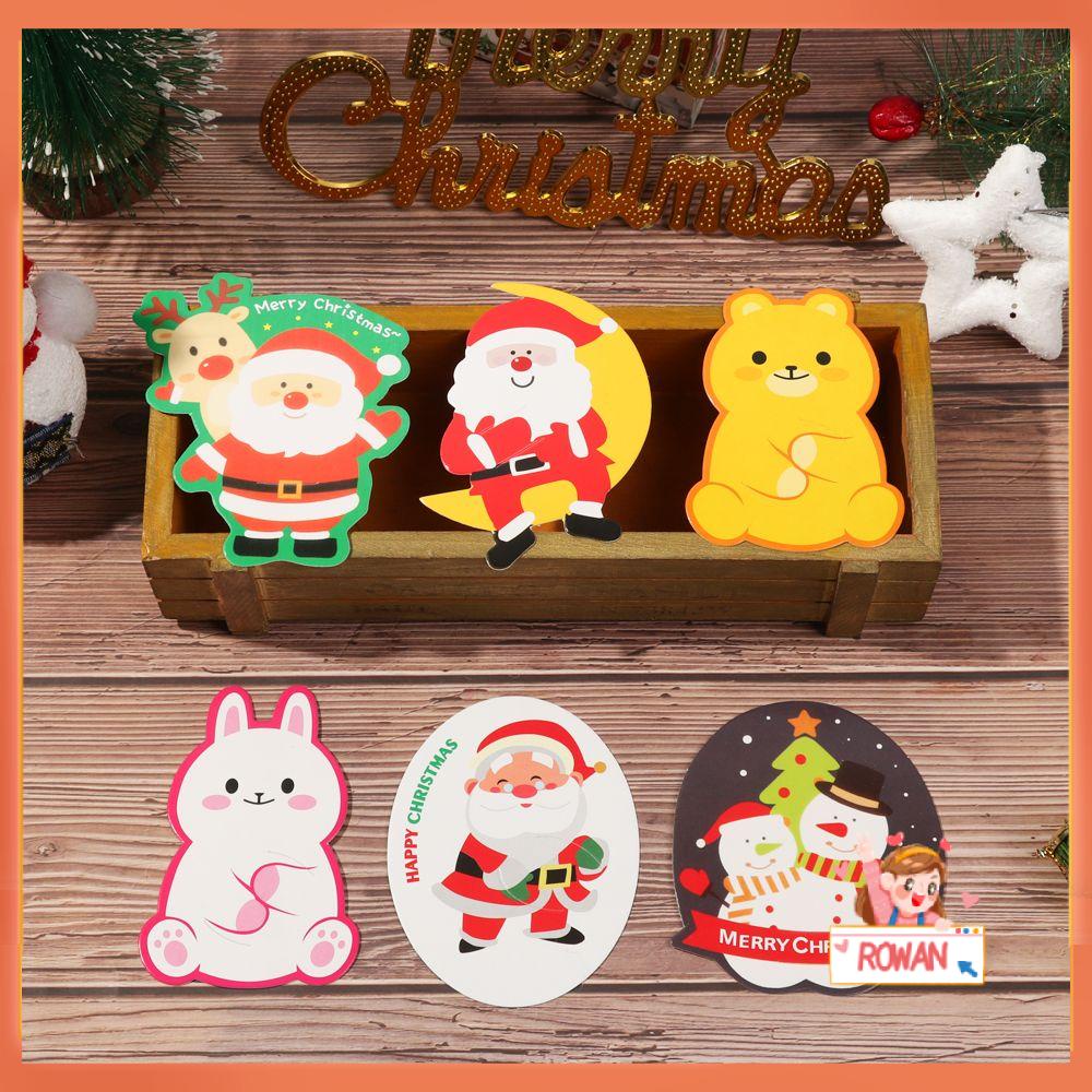 R-flower 50Pcs Christmas Decor Party Packing Kartu Packing Snowman Hias