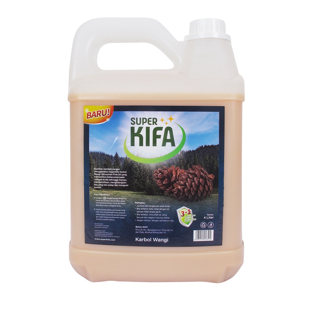 SUPER KIFA Jerigen Karbol Wangi 4L -  Desinfectan Antibacterial