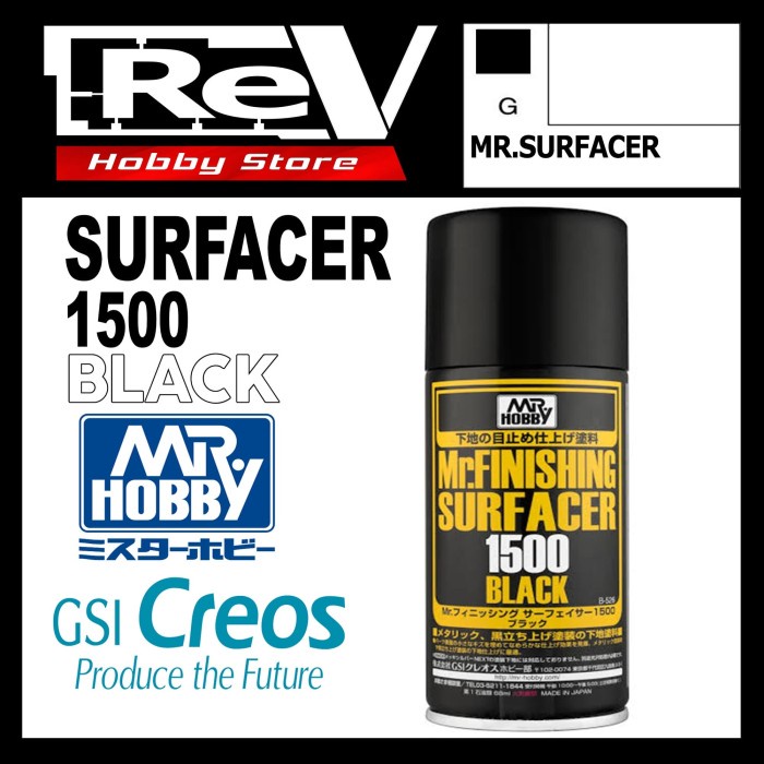 MR FINISHING SURFACER BLACK 1500 SPRAY TOP COAT MR COLOR CAT GUNDAM