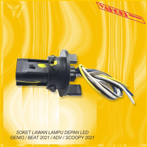Soket Lawan Lampu Depan Led Genio / Beat 2021 / Adv / Scoopy 2021 - Yhk -