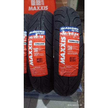 sepasang ban tubles maxxis diamond ma-3dn 90/80-14 &amp; 100/80-14, produk dijamin asli ori !!! free pentil !!!