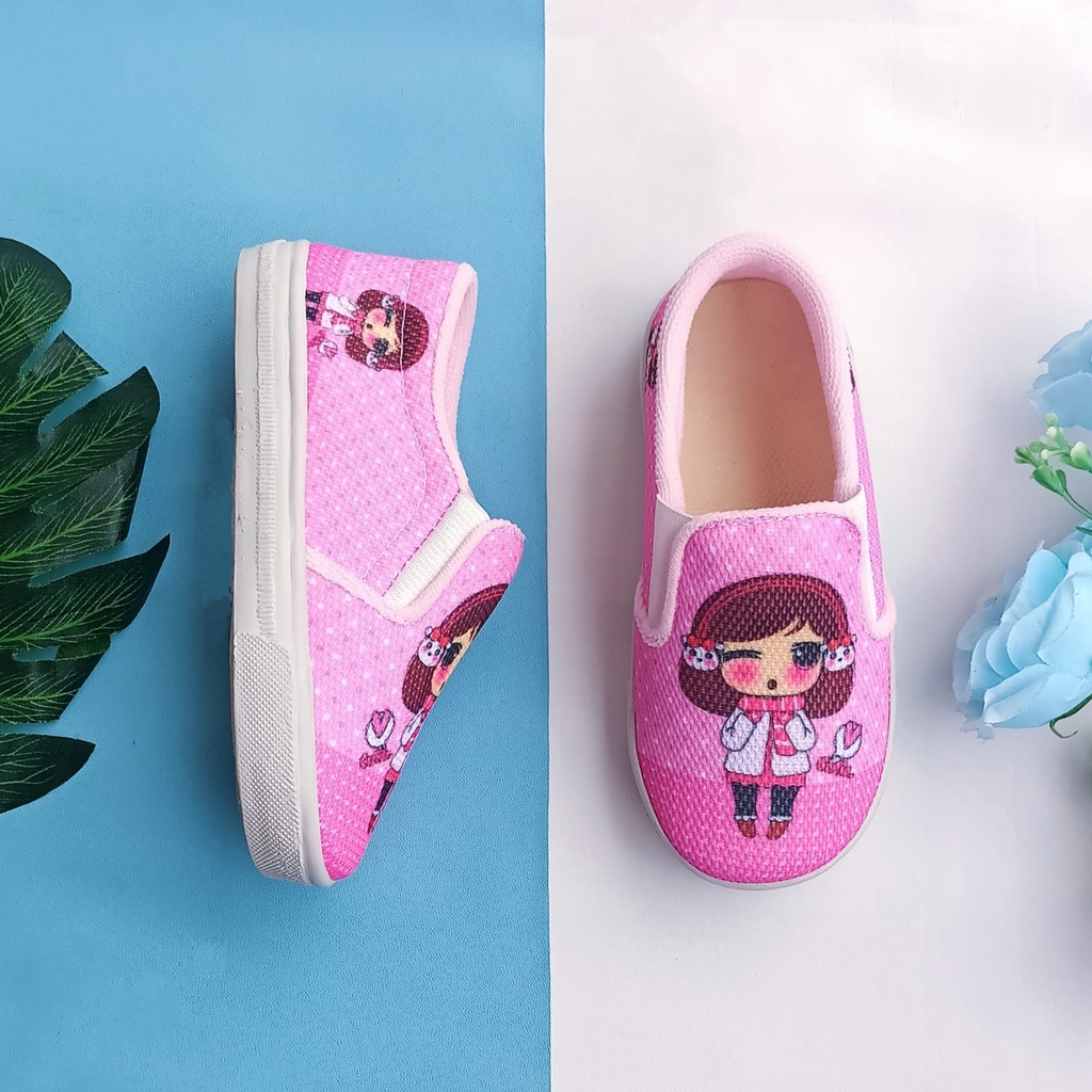 sepatu anak perempuan slip on cute girls MURAH