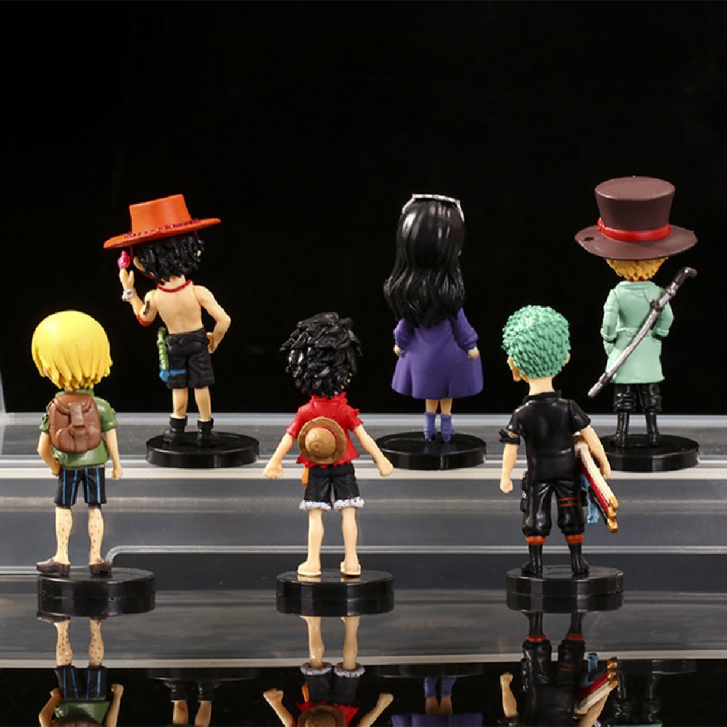 Xo 6pcs/set Anime Figure PVC Luffy New Action Collectible Model Decorations OL