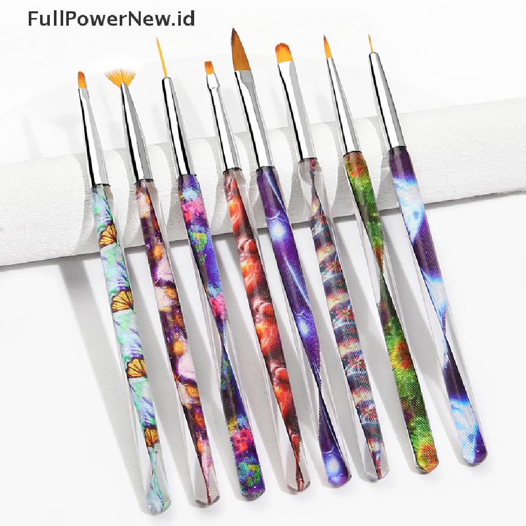 Power 1Pc Paku Ukir Gambar Kuas Garis Kuku UV Gel Brush Pen DIY Art Tool ID