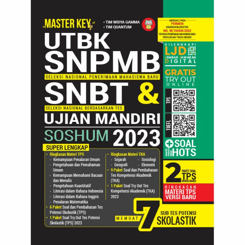 BUKU THE MASTER KEY OF UTBK-SNPMB SNBT & UJIAN MANDIRI SOSHUM 2023