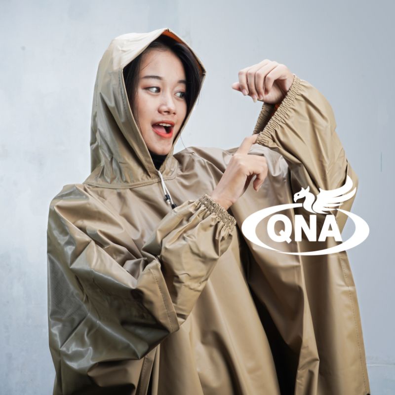 MANTEL JAS HUJAN PONCO Lengan Terbaik By QNA Jumbo