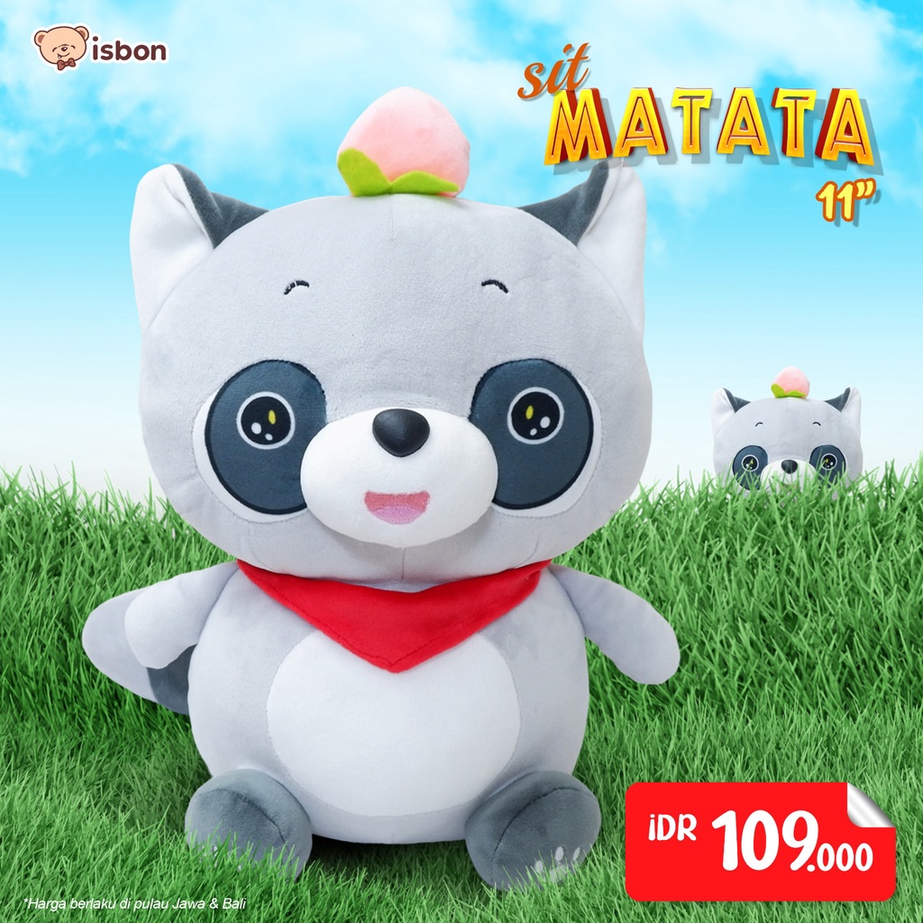 ISTANA BONEKA Panda Sit Couple Duduk Lucu Hakuna Matata Series Cocok untuk Mainan Anak Kecil