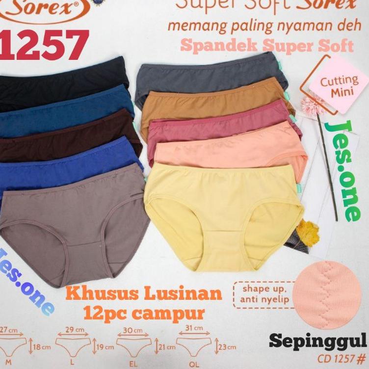 MENARIK Grosir sorex 1257 khusus lusinan 12pc CD cewek