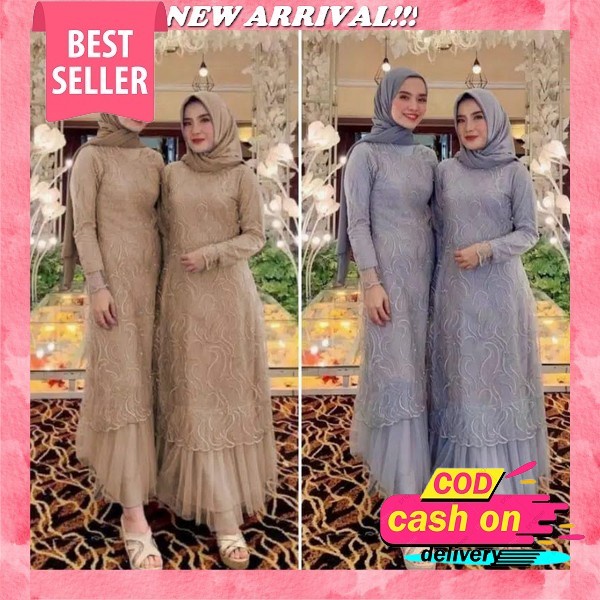 Zalma Dress Satin | Gamis Satin | Dress Pesta | Gaun Pesta | Gamis Muslimah | Gamis Satin | Gamis Ma