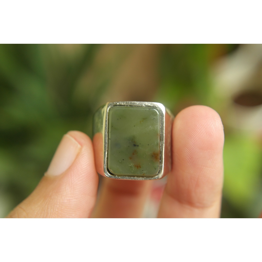 Natural Giok Aceh Ring 8 Kode Y458