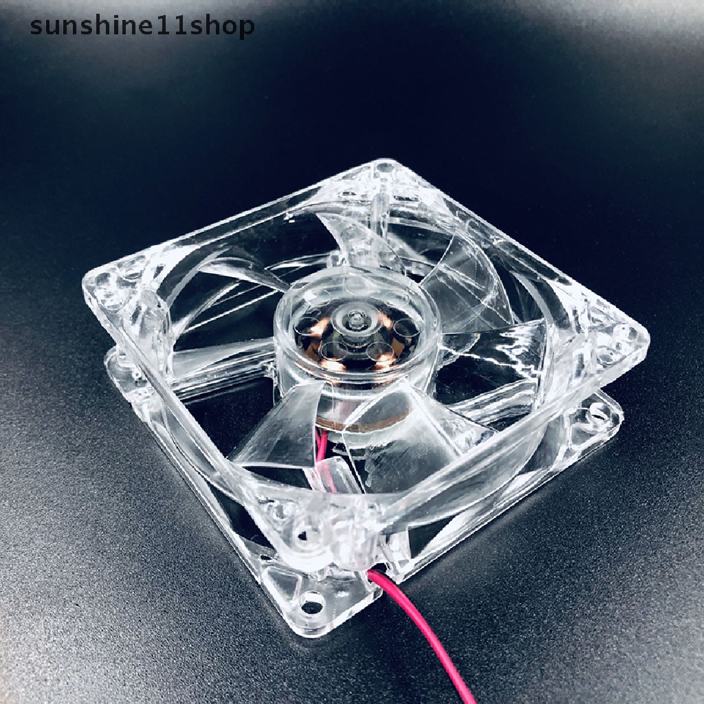 Sho New Kipas Komputer Transparan CPU Cooler Fan 8cm Silent PC Komputer Case Cooler Pendingin Kipas Kinerja Tinggi Dan Tenang CPU PC Cooling Fan N
