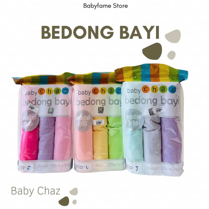 Bedong Chaz Pastel Mood/Kain Bedong Warna Polos