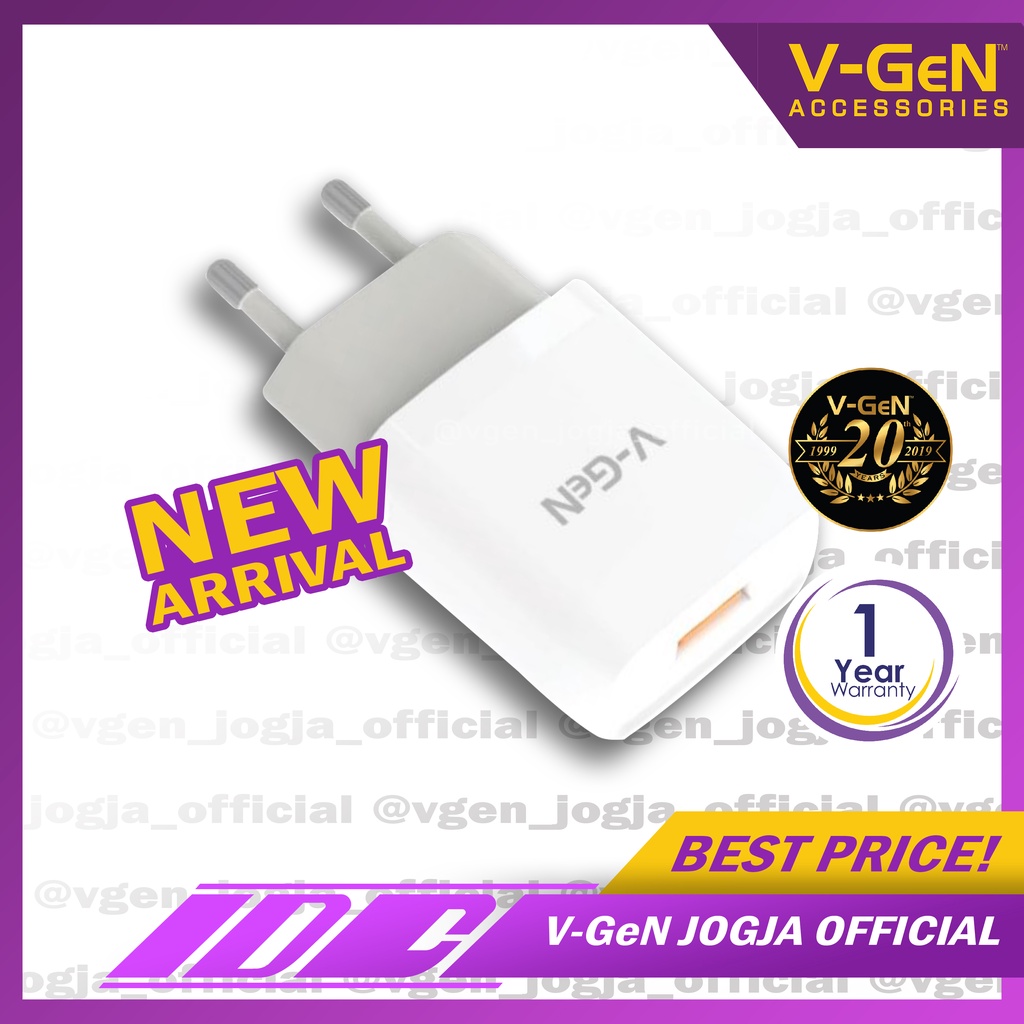 Travel Charger V-GeN VTC1-21 2.4A Auto ID