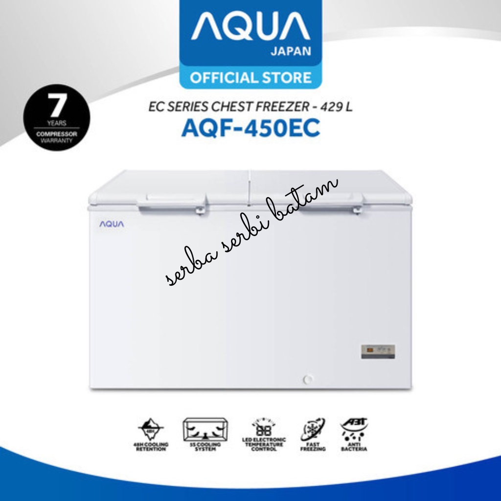 AQUA Chest Freezer AQF 450EC / AQF 450 EC / AQF450EC 429L BATAM