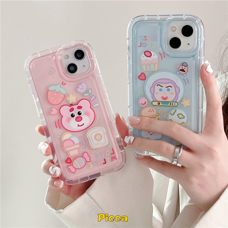 Case Cerita Mainan Kartun Untuk Realme C35 C25Y C25 C11 2020 C15 C25s C33 C21Y C12 Realme 6i 5i 5s C11 2021 5 C20 C20A C3 Lovely Alien Buzz Lightyear Airbag Shockproof Soft TPU Cover