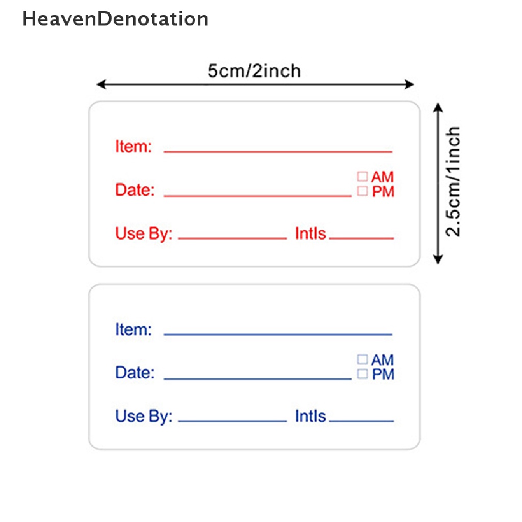 [HeavenDenotation] 500pcs label Kemasan Kontainer Tanggal Penyimpanan Kulkas er Dapur HDV