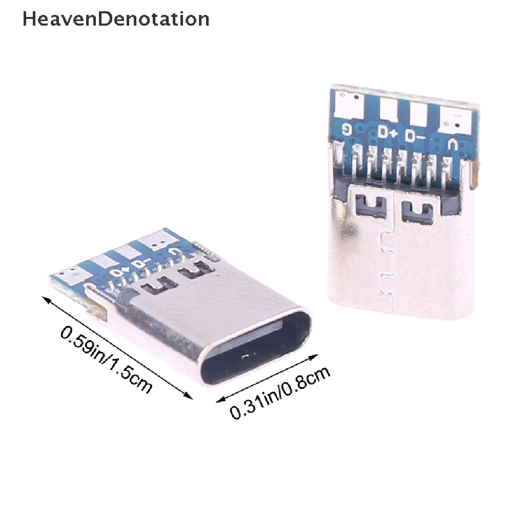 [HeavenDenotation] 5pcs Kawat Las Tipe-C 14P Dengan Papan PCB Charging Data Line Kepala Wanita HDV