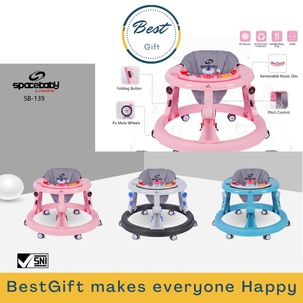 Baby Walker SB-139 Space Baby Musik & Lampu