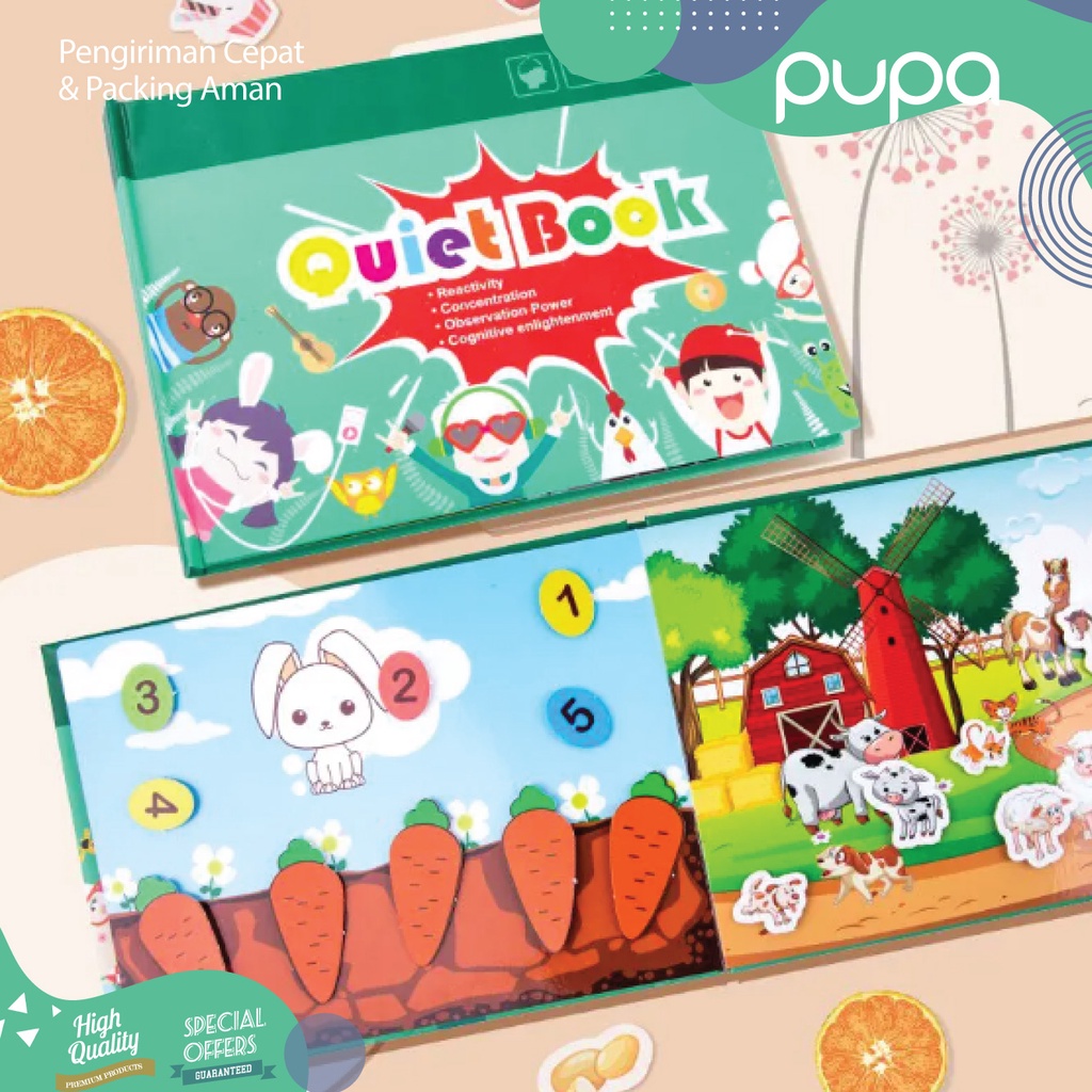 Quiet Book / Buku Aktivitas Anak / Baby Book / Kids Busy Preschool Book / Kids Activity Book kids co