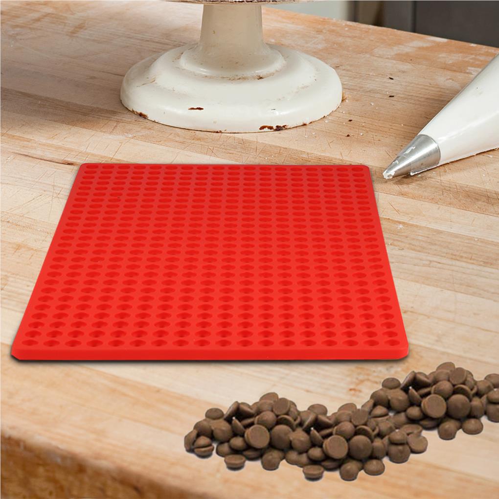 468rongga Mini Cetakan Makanan Hewan Peliharaan Silikon Fleksibel Bentuk Bulat Loyang Tapak Anjing Reusable Sheet Semi Sphere Cookies Mould