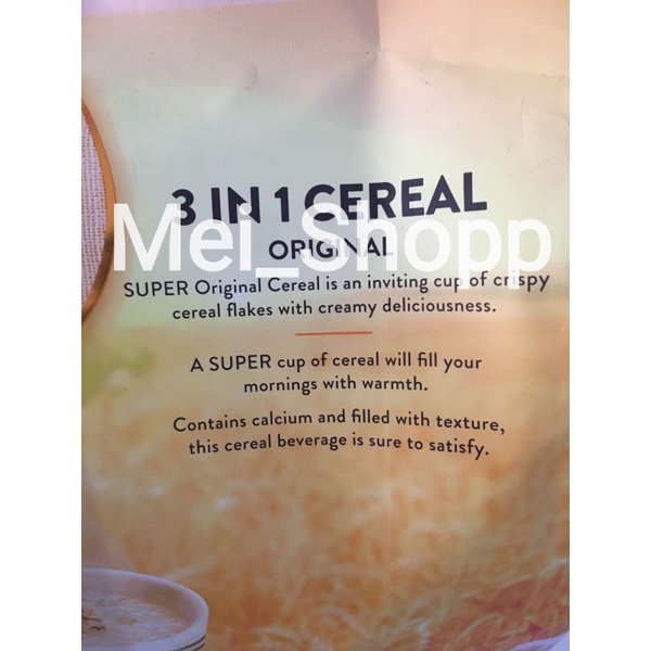 

✨NEW✨ -Super Instant 3in1 Cereal Original 20 sachets 500gram Produksi Malaysia- 1.1.23