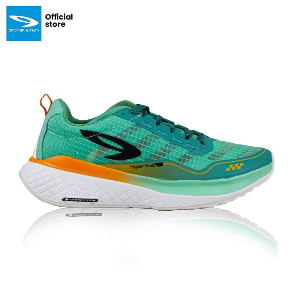 910 Nineten ULTRA EKIDEN Sepatu Lari - HIJAU-MINT/ORANGE/PUTIH