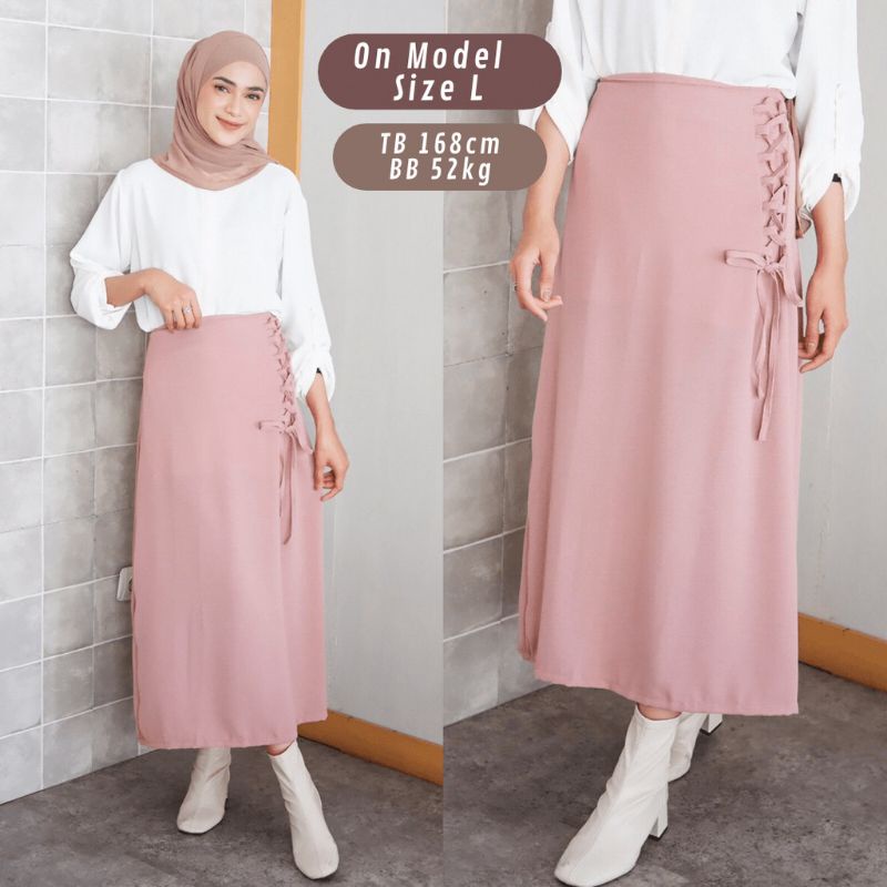 SYAKILA SKIRT ROK SIMPUL KOREA CRINKLE CRINKLE AIRFLOW PREMIUM // ROK AESTHETIC /ROK