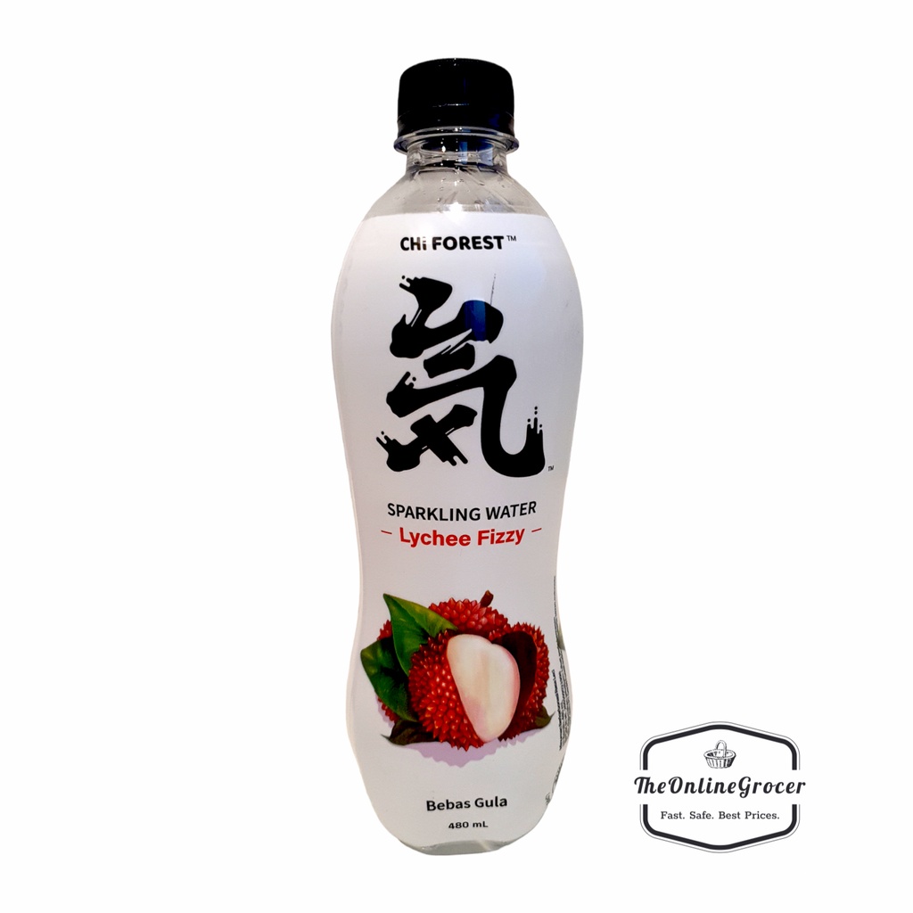 Chi Forest Sparkling Water Lychee 480ml -  Air Soda Rasa Lychee