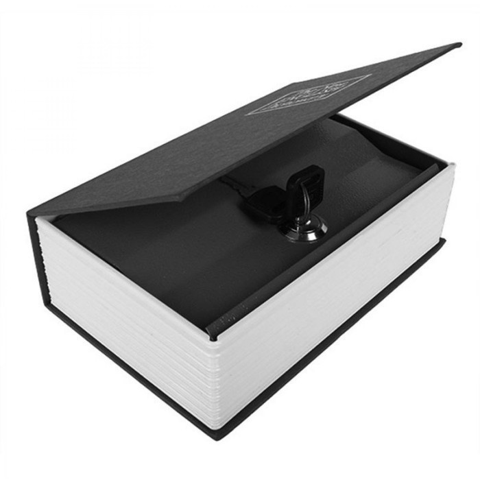 

[[JNT COD]] Size L - Deposit Box Kotak penyimpan Uang atau Perhiasan model Buku - Hitam