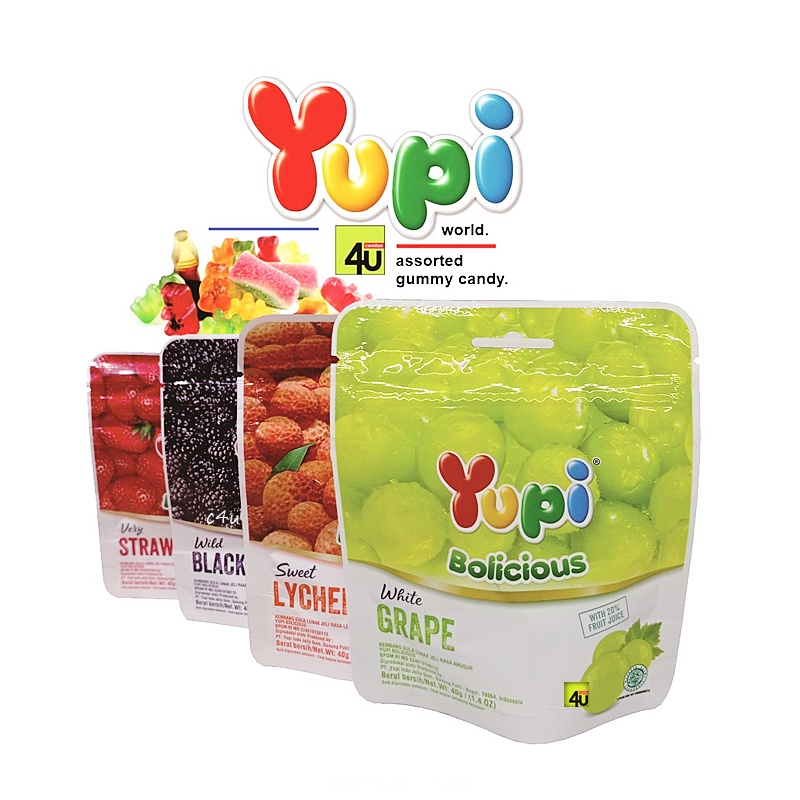 

Yupi Bolicious - Fruit Juice Jelly Candy - POUCH 40 gr