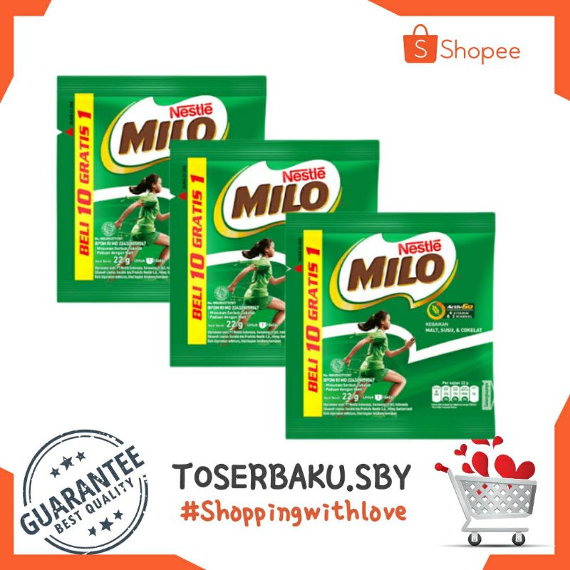 

Milo 22g × 10 pcs / Susu Malt Coklat / Agen Snack Murah Surabaya