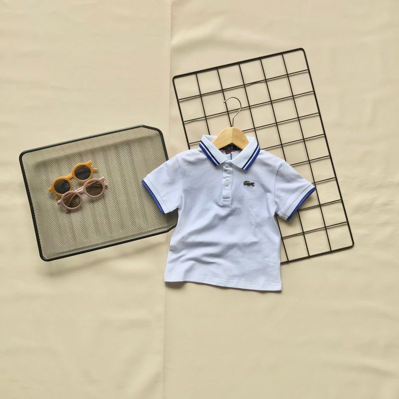 Poloshirt polo shirt kaos kerah putih anak import premium bagus K421