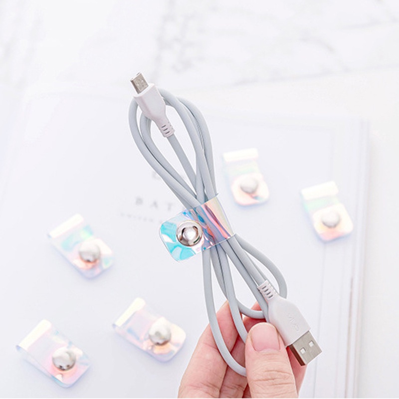 Pelindung Kabel Earphone USB Ponsel Model Laser Transparan Untuk Travel