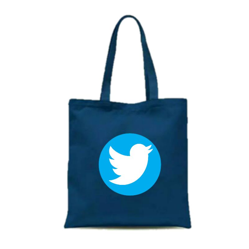 Totebag Kanvas /Tote bag Kanvas Motif Twitter /Totebag /Totebag Wanita /Tas Sekolah Murah