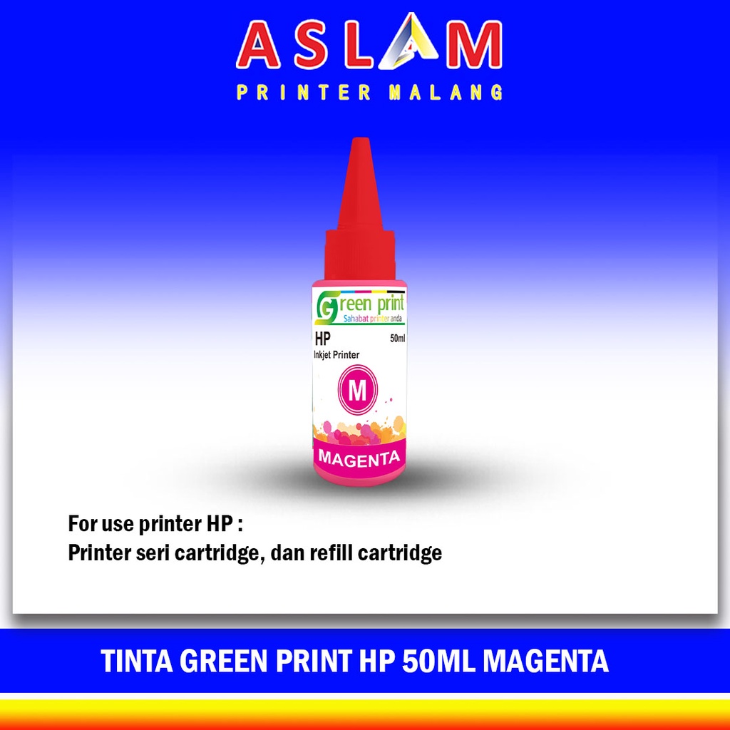 Tinta Hp Magenta Green Print 50ml Tinta Refill Cartridge Printer HP 1110 2135 1050 2336 2335 2775